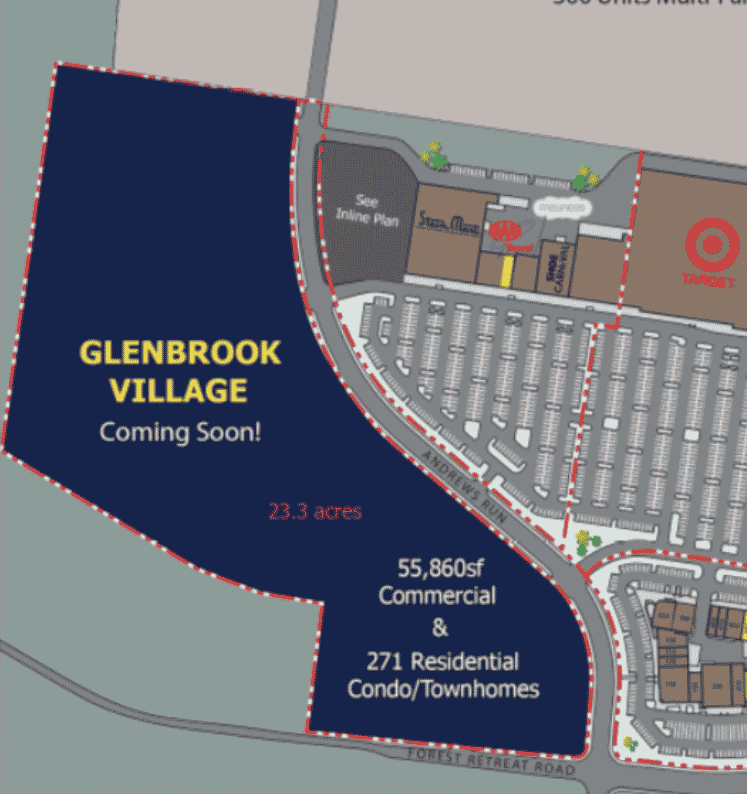 A map of the glenbrook village site.